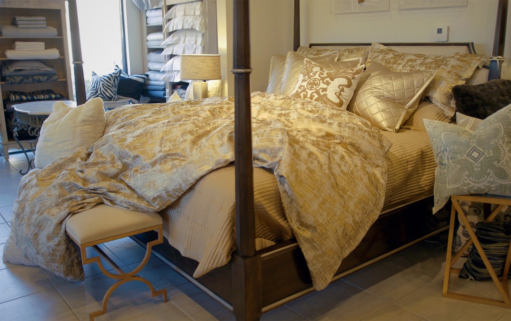 Gold Metallic Bed Del Adora High End Linen Storesdel Adora